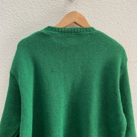 VTG Blarney Castle Pure New Wool Irish Knitwear Ireland Crew Neck Sweater XL - Picture 4 of 4